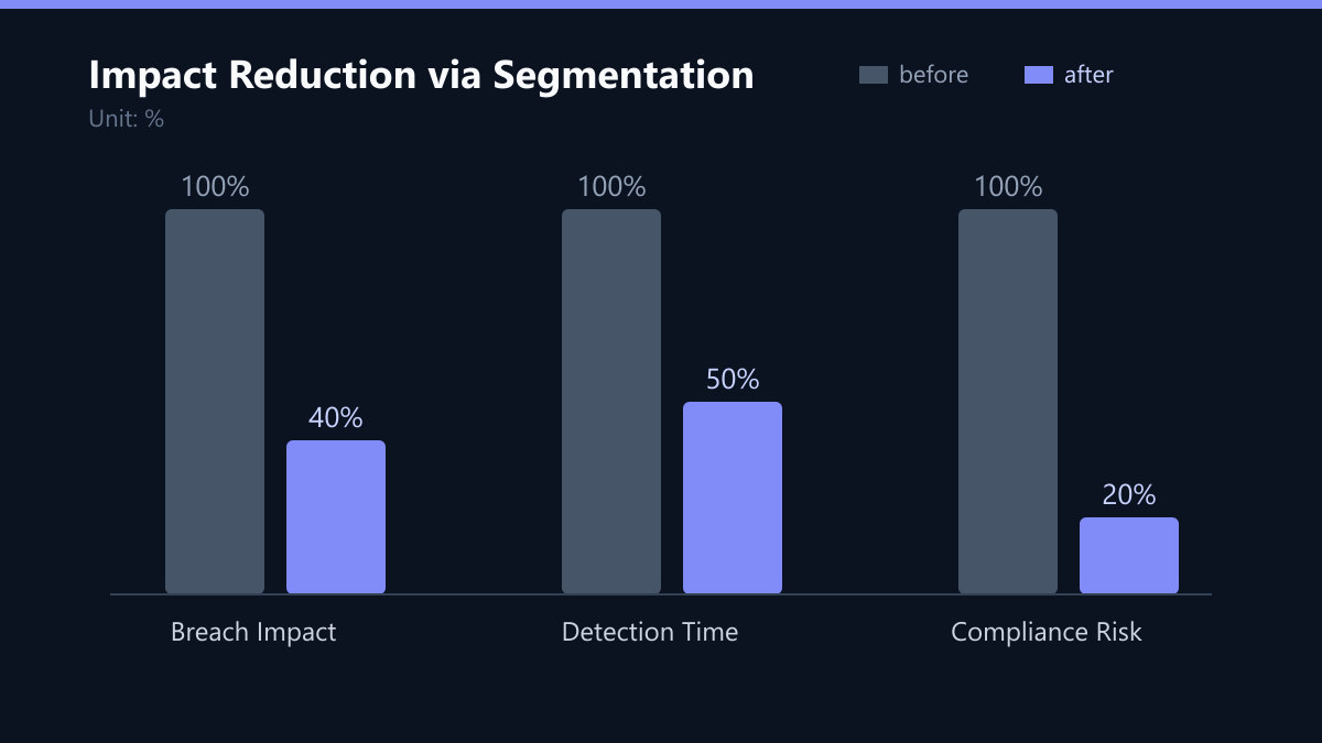 Impact Reduction via Segmentation: Vorher-Nachher-Vergleich der Werte in %